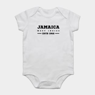 Jamaica Estb 1962 West Indies Patriotic Design Baby Bodysuit